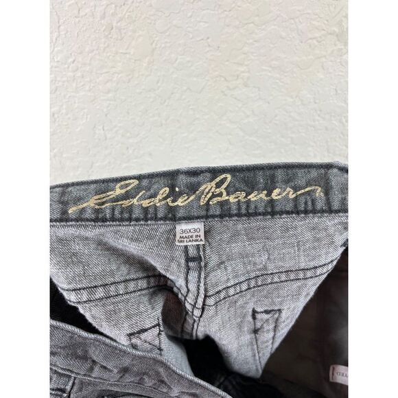 Eddie Bauer Mens Gray Wash Denim Straight Leg Jeans Size 36x30 (ACT 37x28.5) - Picture 4 of 10